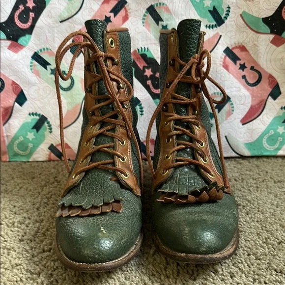 Justin Lace up Boots - Picture 2 of 5